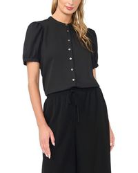 Halogen® - Puff Sleeve Button-Up Top - Lyst