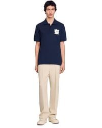 Sandro - Polo Shirt With Flower Patch - Lyst