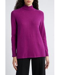 Eileen Fisher - Turtleneck Organic Cotton & Recycled Cashmere Tunic Sweater - Lyst