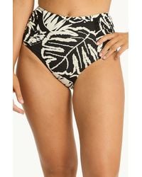 Sea Level - Jungle Book High Waist Gathered Side Bikini Bottoms - Lyst