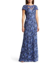 Tadashi Shoji - Embroidered Lace Evening Gown - Lyst