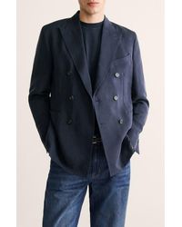 Mango - Slim Fit Double Breasted Suit Jacket - Lyst