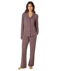 Softies - Aria Slim Notch Collar Pj Set - Lyst