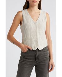 Madewell - Single Breasted Linen Vest - Lyst
