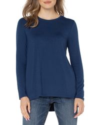 Liverpool Los Angeles - High-low Long Sleeve Top - Lyst