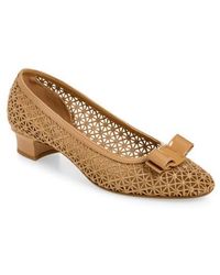 Ferragamo - Macramé Vara Bow Pump - Lyst