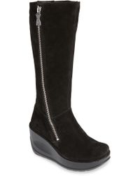 fly wedge knee high boots