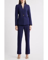 Tahari - Notch Neck Long Sleeve Jumpsuit - Lyst