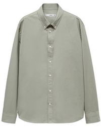 Mango - Regular Fit Stretch Cotton Button-Down Shirt - Lyst