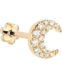Maria Tash - Diamond Moon Threaded Stud Earring - Lyst
