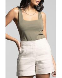 WEEKEND LOS ANGELES - Gemma Pima Cotton Square Neck Tank - Lyst
