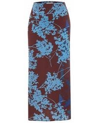 Theo the Label - Hydra Printed Maxi Skirt - Lyst
