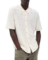 Rag & Bone - Dalton Wool Blend Short Sleeve Knit Button-Up Shirt - Lyst