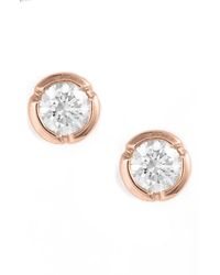 Bony Levy - Medium Bezel Diamond Stud Earrings - Lyst