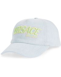 Versace - Logo Denim Baseball Cap - Lyst