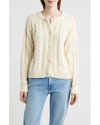 Pendleton - Cable Knit Cotton Cardigan - Lyst