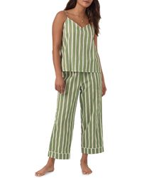 Bedhead - Stripe Crop Organic Cotton Pajamas - Lyst