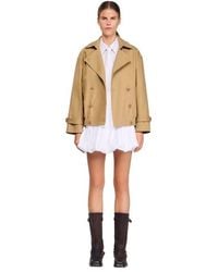 Sandro - Short Oversized Trench Coat - Lyst