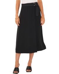 Vince Camuto - Cargo Pocket Belted Midi Faux Wrap Skirt - Lyst