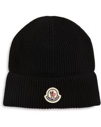 Moncler - Logo Motif Beanie Hat - Lyst