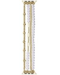 The Posh Tech - Penny Goldtone Beaded Apple Watch Watchband - Lyst