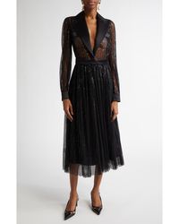 Dolce & Gabbana - Sequin-Embellished Mesh Midi Dress - Lyst