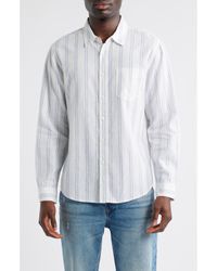 Rails - Clyde Stripe Hemp & Cotton Button-Up Shirt - Lyst