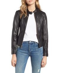Schott Nyc - Lambskin Leather Moto Jacket - Lyst