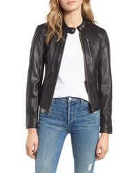 Schott Nyc - Lambskin Leather Moto Jacket - Lyst
