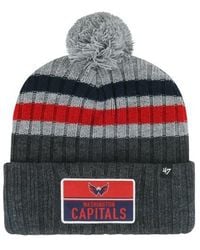 '47 - Washington Capitals Stack Patch Cuffed Knit Hat With Pom - Lyst