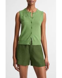 Vince - Button Front Sweater Vest - Lyst