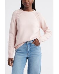 Caslon - Raglan Sleeve Roll Neck Wool & Cotton Sweater - Lyst