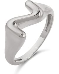 SHYMI - Bubble Letter Initial Ring - Lyst