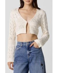 Florence By Mills - Stars Hollow Open Stitch Crop Cardigan - Lyst