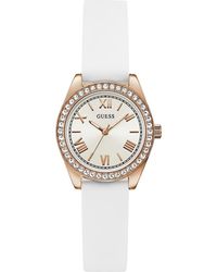 Guess - Mini Luna Silicone Strap Watch, 30Mm - Lyst