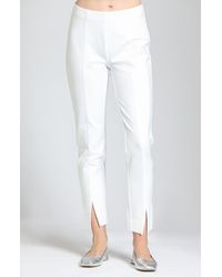Apny - Split Hem Pull-On Crop Slim Pants - Lyst