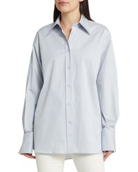 Closed - Iconic Solid Stretch Cotton Button-up Shirt - Lyst