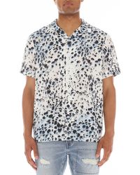 Cult Of Individuality - Animal Spot Short Sleeve Cotton Button-up Shirt - Lyst