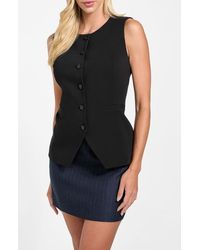 Guess - Isabeau Button-Up Vest - Lyst