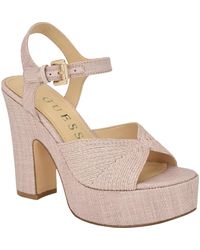 Guess - Saylin Ankle Strap Platform Sandal - Lyst
