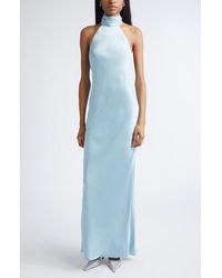 Ramy Brook - Tatiana Halter Neck Satin Gown - Lyst