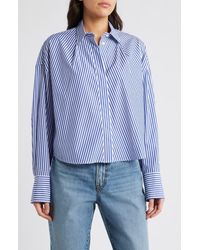 Rag & Bone - Martha Stripe Cotton Button-Up Shirt - Lyst