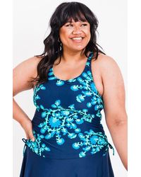 Calypsa - Plus Size Maya Tankini Swim Top With Removable Cups - Lyst