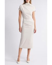 NIKKI LUND - Kathleen Midi Sheath Dress - Lyst