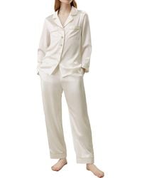 LILYSILK - Piping Silk Pajamas Set - Lyst