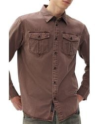 Rag & Bone - Finch Cotton & Lyocell Military Button-Up Shirt - Lyst
