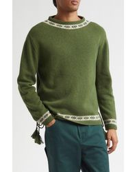 Bode - Moritz Tassel Trim Virgin Wool Sweater - Lyst