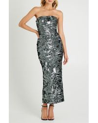 HELSI - Leslie Pattern Sequin Strapless Gown - Lyst