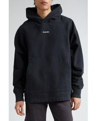 Acne Studios - Small Logo Embroidered Organic Cotton Hoodie - Lyst