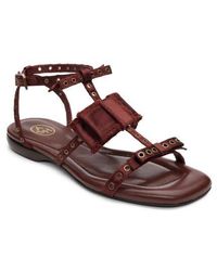Ash - Rachel Studded Ankle Strap Slide Sandal - Lyst